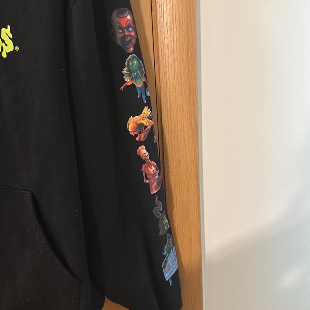 Dumbgood Goosebumps Graphic Hoodie Hooded Sweatshirt Black Size Large - Picture 8 of 12